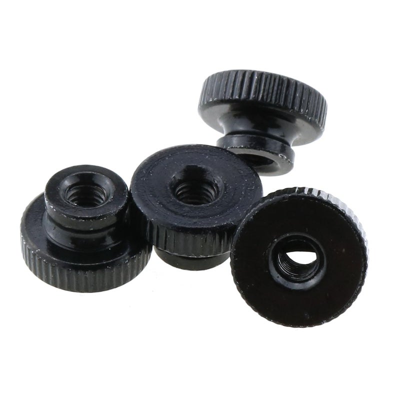 MEETOOT 10pcs Knurled Thumb Nuts M5 x 0.8mm Black Metal Round Knobs Hand Nuts for 3D Printer Parts - Image 3
